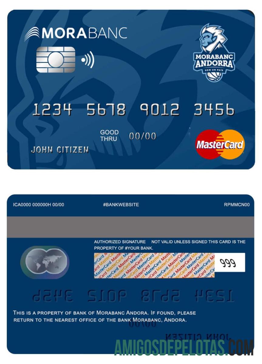 Andorra Morabank Mastercard exemplo real